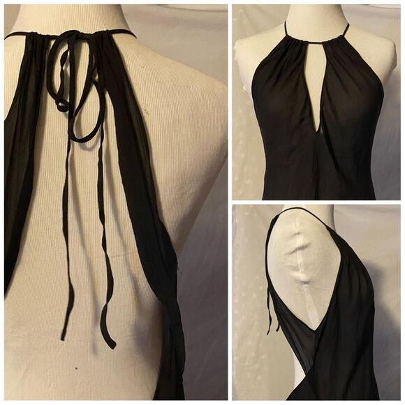 Vintage VS, Sheer V-Neck Halter, Slip Dress - Picture 6 of 15